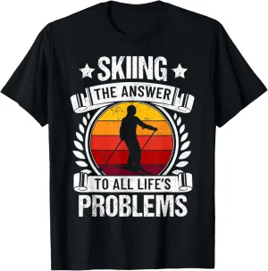 Snow Alpine Skiing Winter Sport Downhill Ice Ski Race T-Shirt