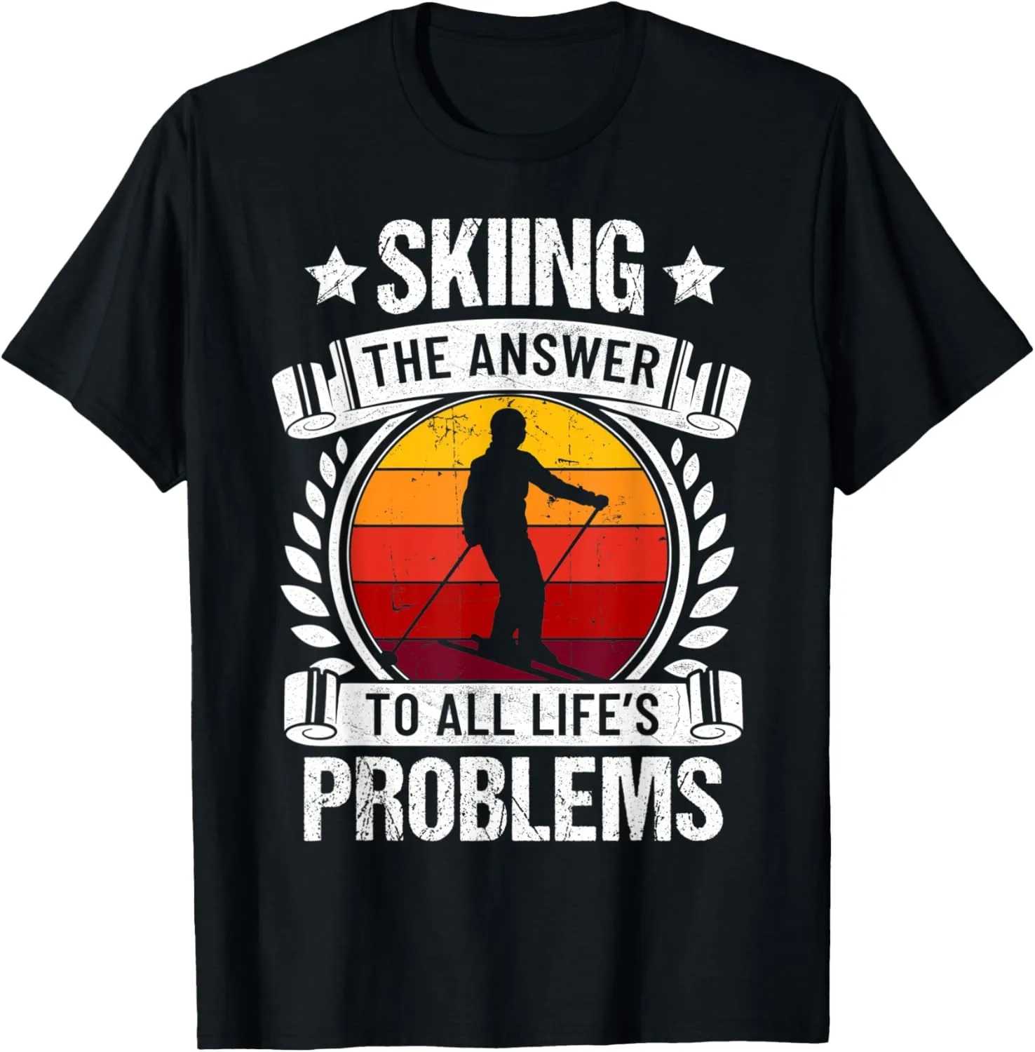 Snow Alpine Skiing Winter Sport Downhill Ice Ski Race T-Shirt