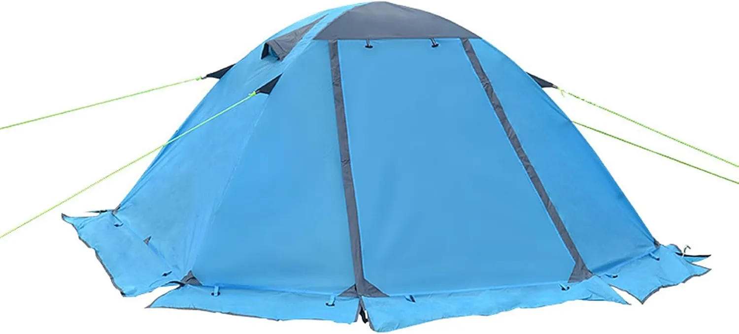 'Snow Skirt Winter Tent 2 Person Aluminum Pole Tent Mountaineering Snowfield Weight Backpack Four Seasons Tent''