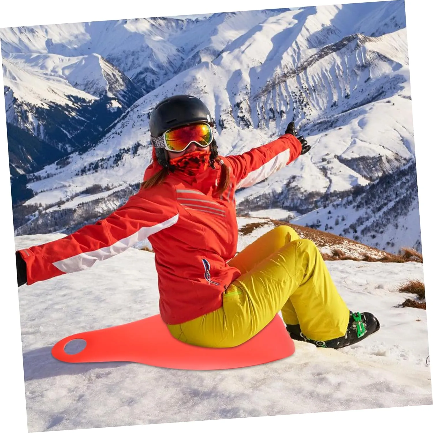 Snow Sled Board Durable Snowboard for Adults Wear Resistant Skating Mat for Outdoor Present for Skiing
