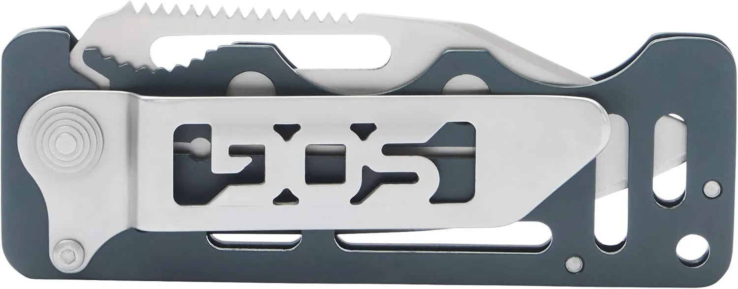 SOG Money Clip Folding Pocket Knife, Multi-Use Cash Card Wallet, Urban Grey