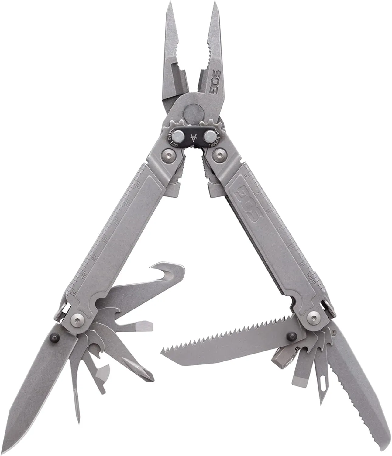 SOG PowerAccess Assist Full-Sized Well-Rounded Daily Use Multi-Tool One-Handed Assisted Opening 21 Tools