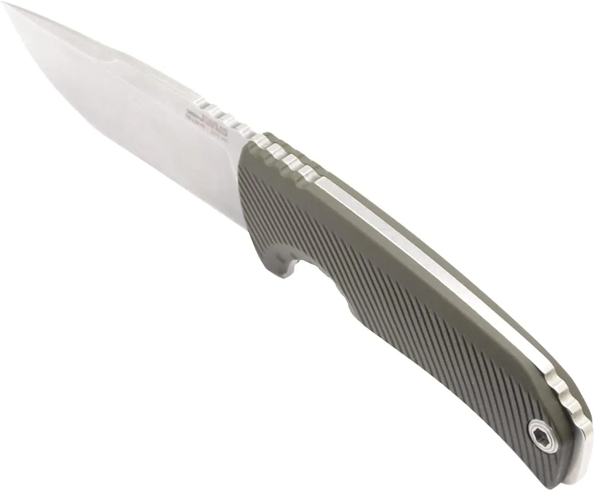 SOG Tellus FX Full-Sized Fixed Blade Knives 4.2" Full-Tang CRYO 440C Steel Blade GRN Handle UMS Compatible Sheath