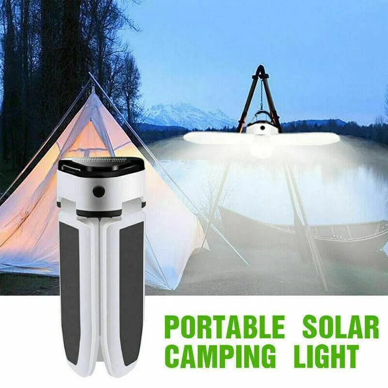 Solar Camping Light Led Lantern Tent Lamp Usb Rechargeable Outdoor Hiking Lights