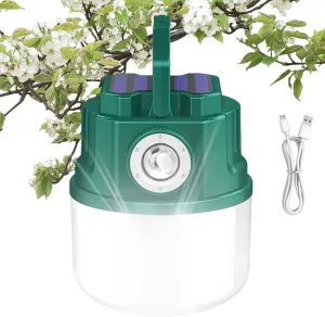Solar Camping Lights - Rechargeable Lantern | Tent Light Portable Hiking Flashlight Solar Powered Landscape Lamp for Home Use Electric LED Light for Outdoor Camping and Tent Handheld