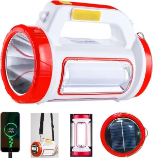 Solar Camping Lights Rechargeable Lantern,4000mah Battery for Power Outage Supplies Emergency Lights for Home Power Failure,1000LM Camping Lantern Solar Lamps Long Battery Life IPX4 Waterpoof
