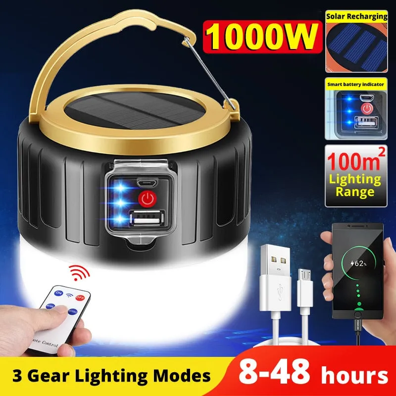 Solar LED Camping Light Bulb