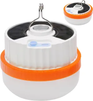 Solar Powered Camping Lantern, 50W / 100W, Emergency Solar Light with USB-C Charging & Extendable Hook