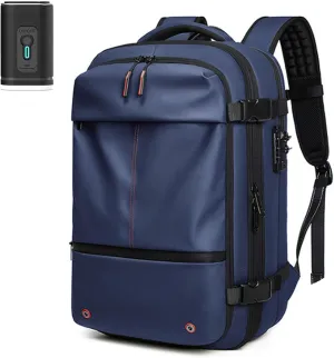 Space Vac Pro Backpack, Spacevac Pro Backpack, with Vacuum Seal Compression, 17”Laptop Vacuum Backpacks Travel with TSA Lock (Pump, D)