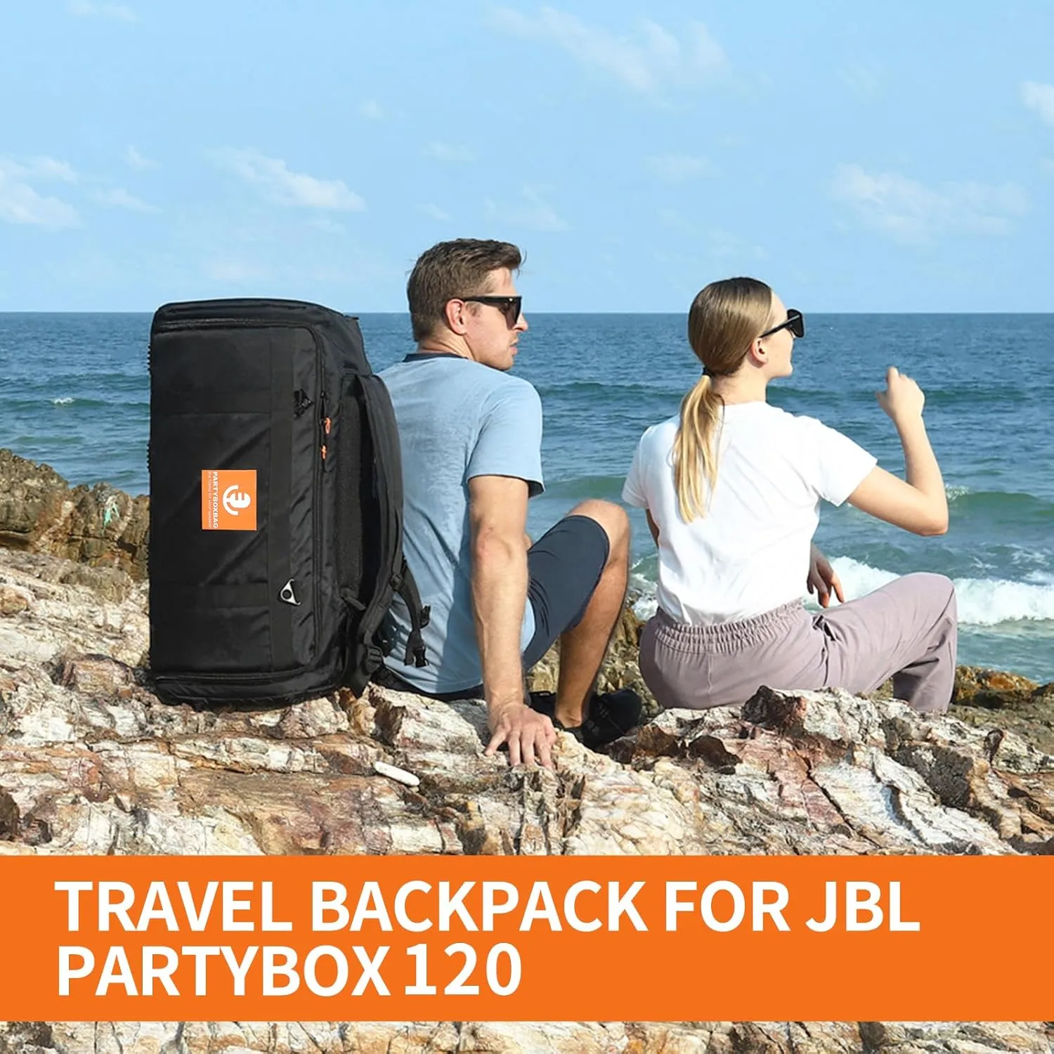 Speaker Bag Travel Case Replacement for JBL Party Box Series, Portable Speaker Carry Tote Bag Backpack for JBL PartyBox Club 120 Speaker (For JBL partybox 120 black)
