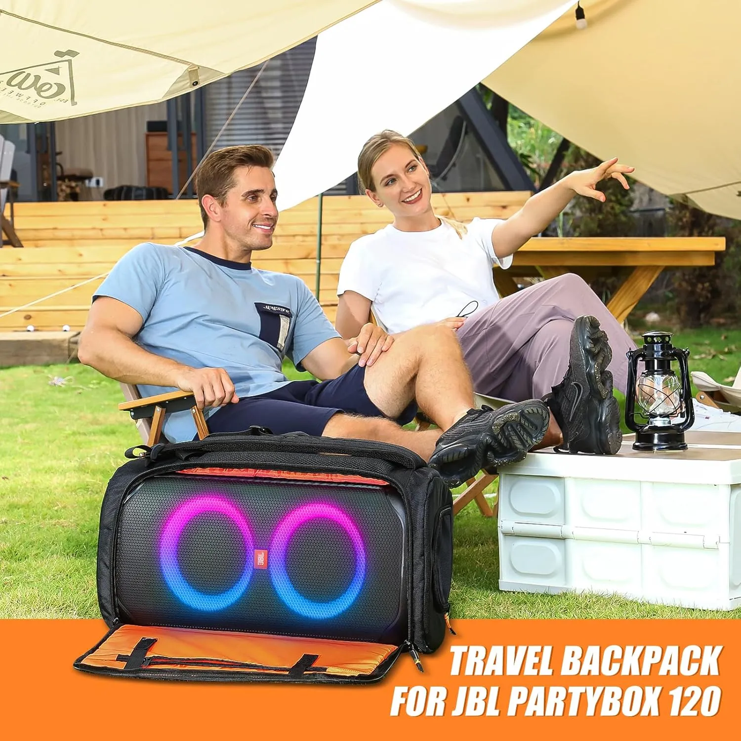 Speaker Bag Travel Case Replacement for JBL Party Box Series, Portable Speaker Carry Tote Bag Backpack for JBL PartyBox Club 120 Speaker (For JBL partybox 120 black)