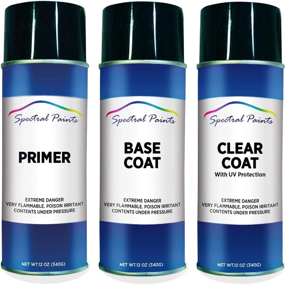 Spectral Paints Compatible/Replacement for Smart ECI Ice Shine - Aerosol Primer, Touch-Up Spray Paint & Clear