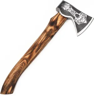 Splitting Axe Camping Chopping Hatchet Viking Tomahawk Battle Hunting Outdoor Wood Handle 5007