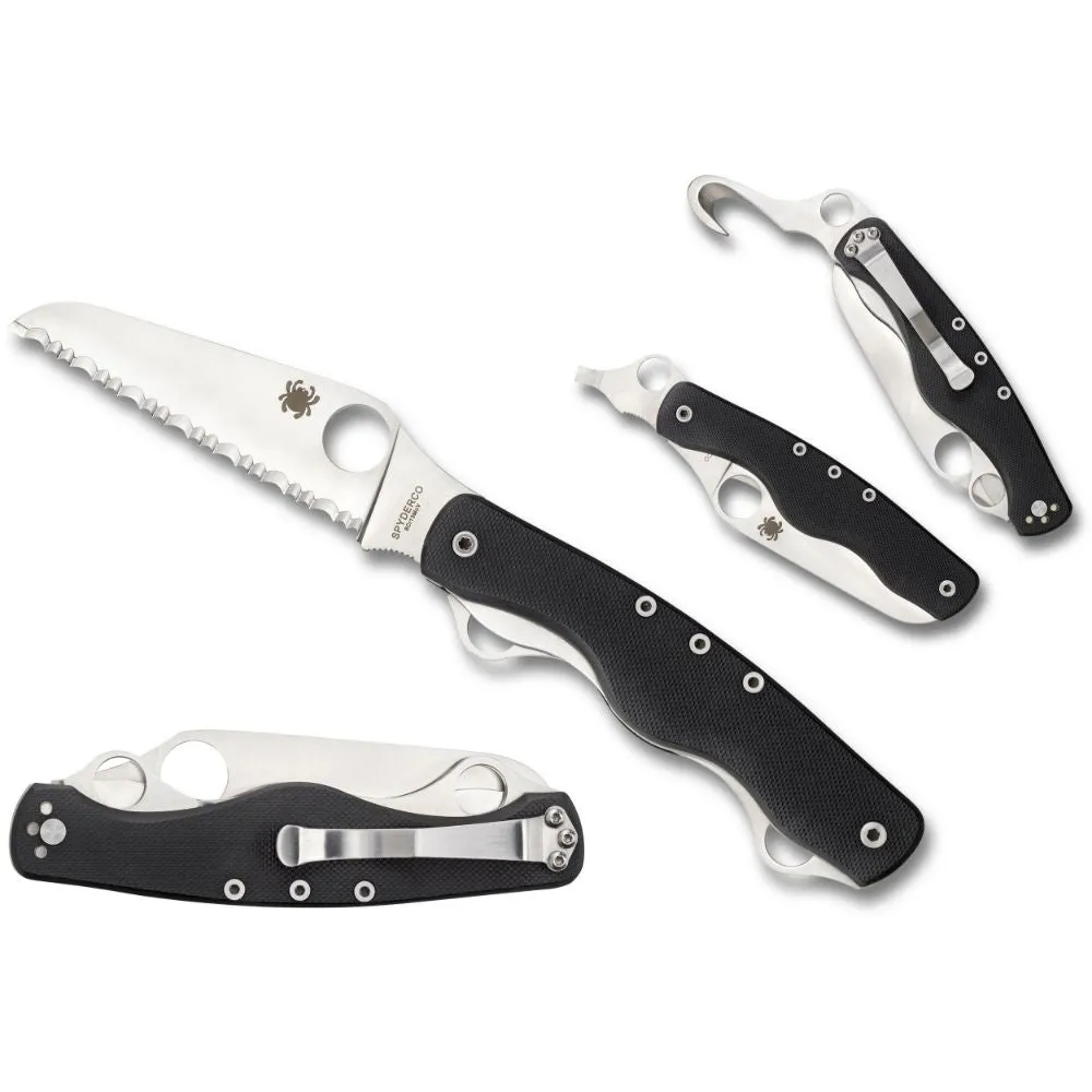 Spyderco - ClipiTool Rescue Multi-Function Folder, Black Handle