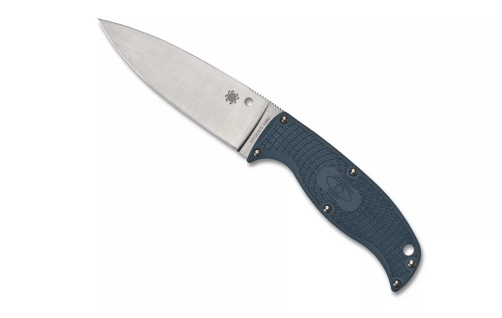 Spyderco Enuff 2 K390 3.95" Fixed Plain Edge Pocket Knife (FB31PBL2K390)
