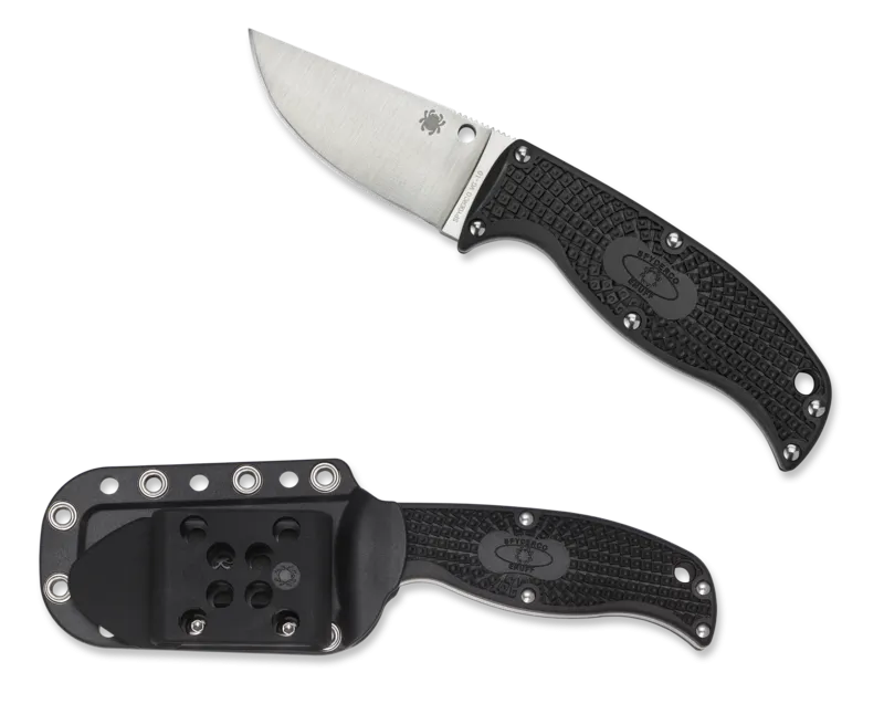 Spyderco Enuff FRN Black Clip Point FB31CPBK Fixed Plain Edge Blade Knife