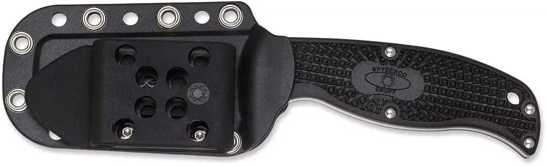 Spyderco Enuff FRN Sheepfoot FB31SBK Fixed Serrated Edge Blade Knife