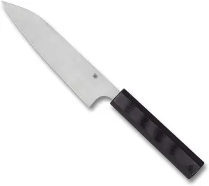 Spyderco K16GP Carter Wakiita Funayuki BD1N Black G10 Fixed Plain Edge Kitchen Knife