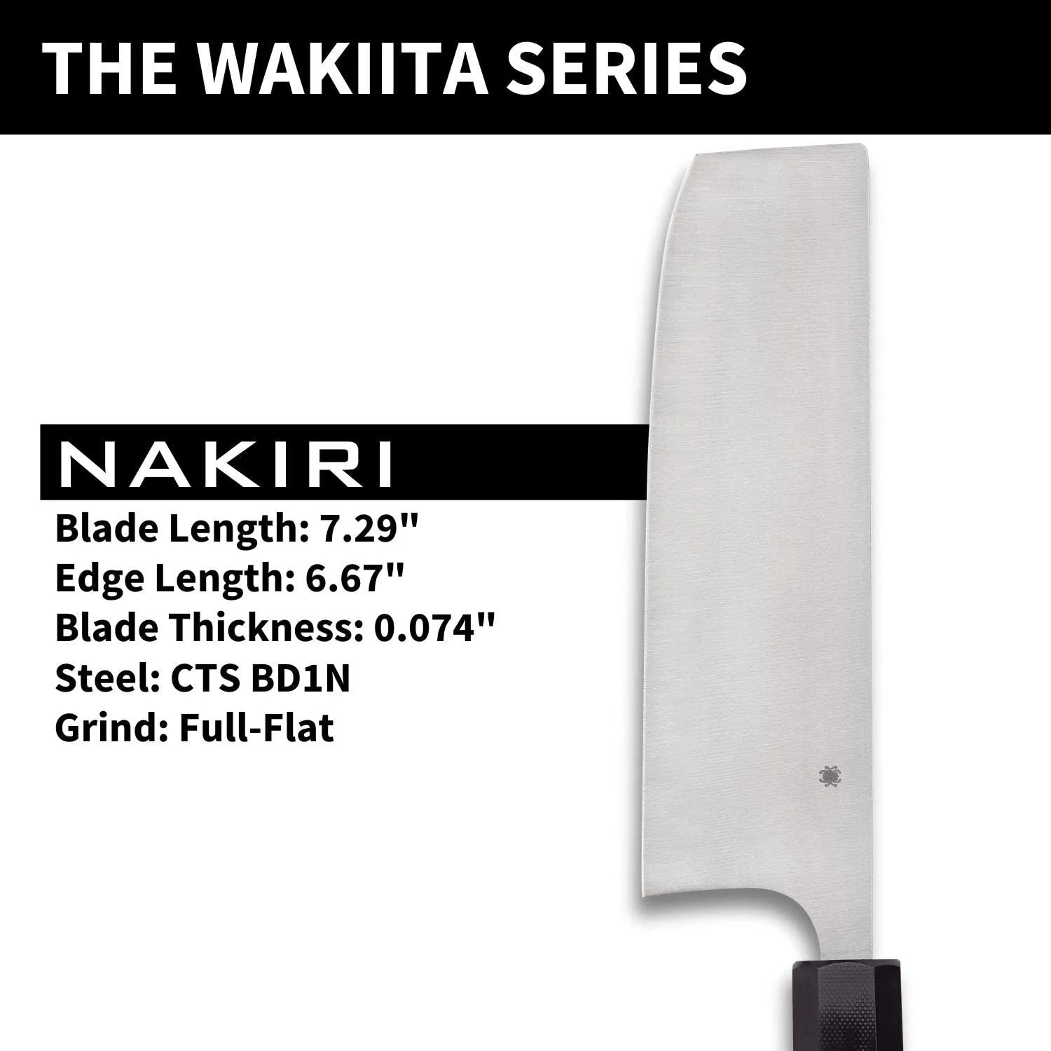 Spyderco K17GP Wakiita Nakiri BD1N Black G10 Premium PlainEdge Kitchen Knife