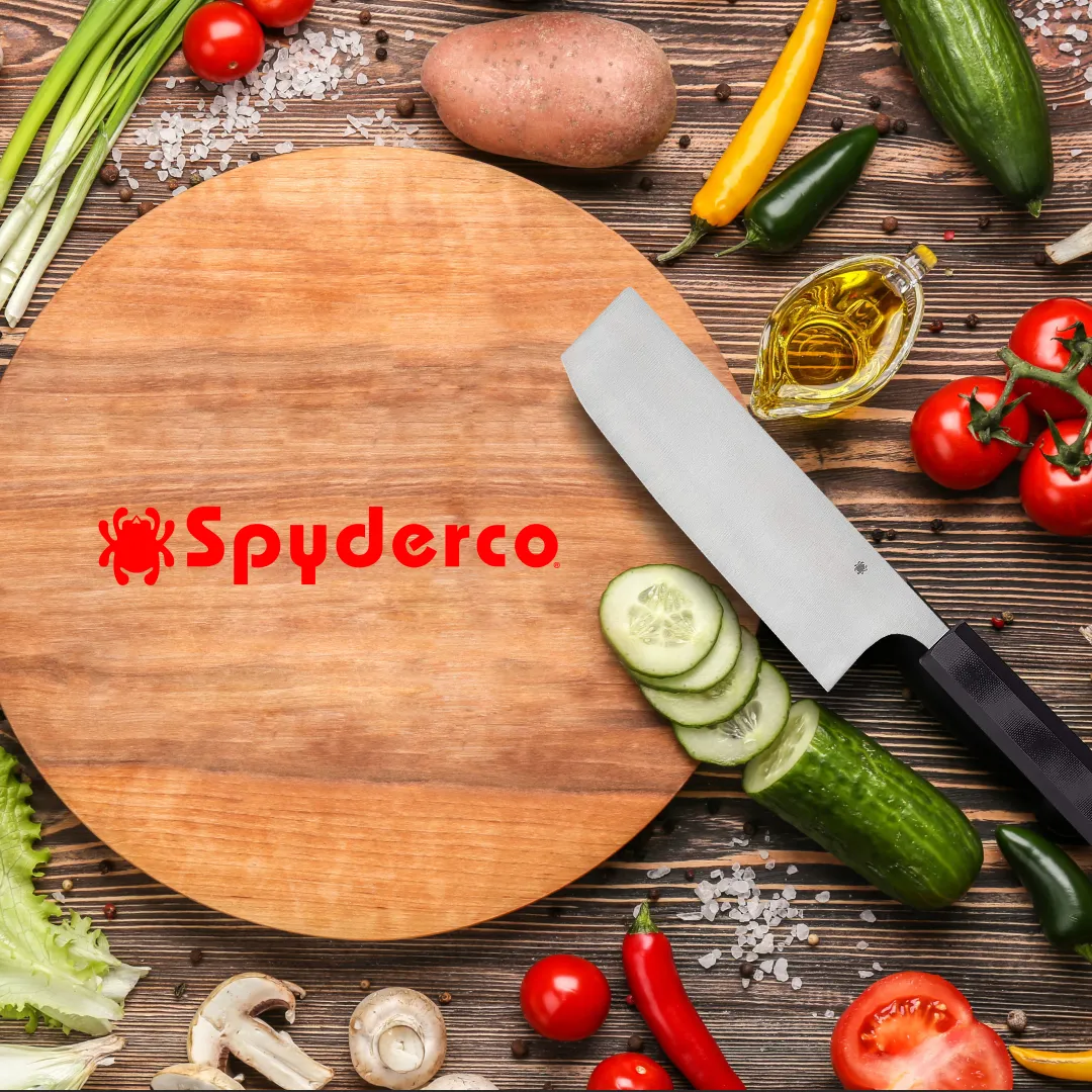 Spyderco K17GP Wakiita Nakiri BD1N Black G10 Premium PlainEdge Kitchen Knife