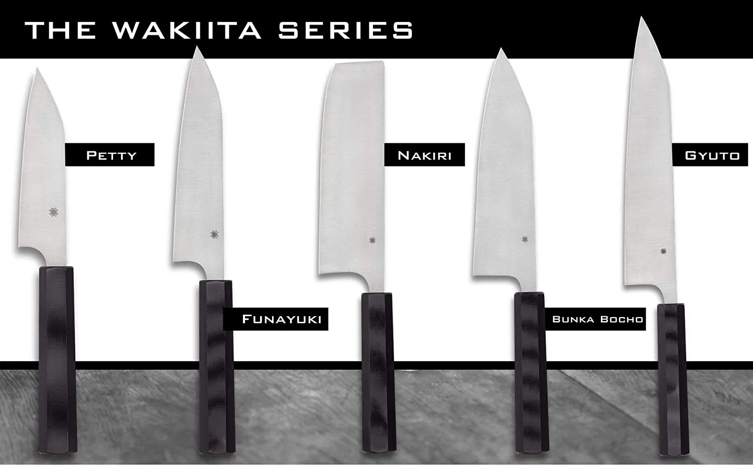 Spyderco K17GP Wakiita Nakiri BD1N Black G10 Premium PlainEdge Kitchen Knife