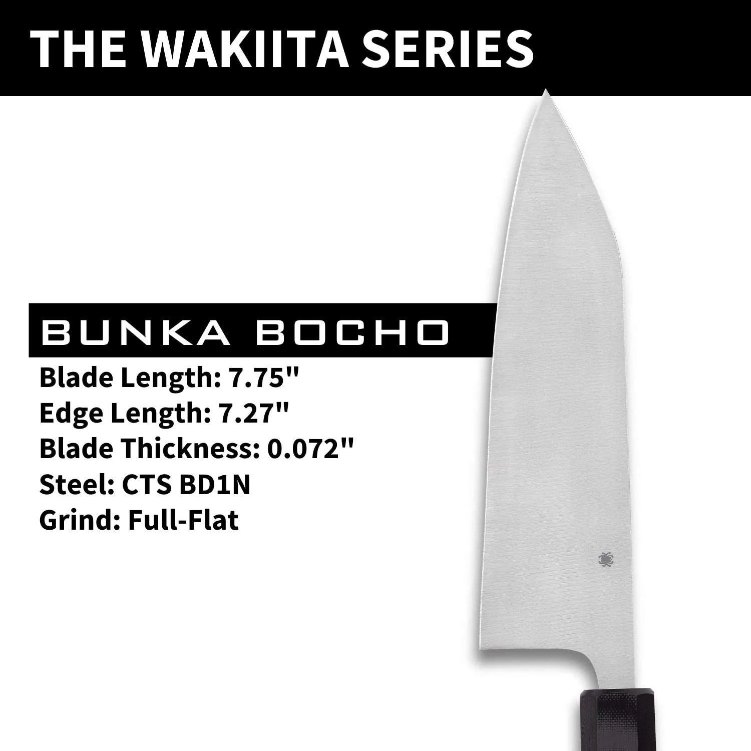 Spyderco K18GP Carter Wakiita Bunka Bocho BD1N Black Fixed G10 Handle Kitchen Knife