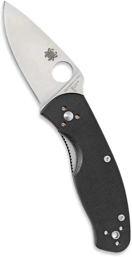 Spyderco Persistence Value Knife with 2.77" Stainless Steel Blade and Durable Black G-10 Handle - PlainEdge - C136GP