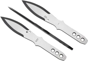 Spyderco SpyderThrowers - Medium - Set of Three 8Cr13MoV Stainless Steel Knives and Leather Sheath - TK01MD