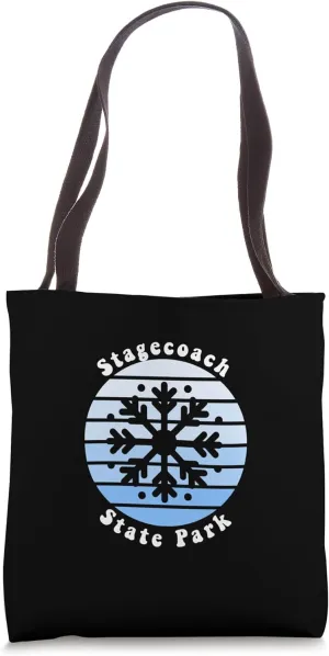 Stagecoach State Park Colorado Snowflake Christmas Tote Bag