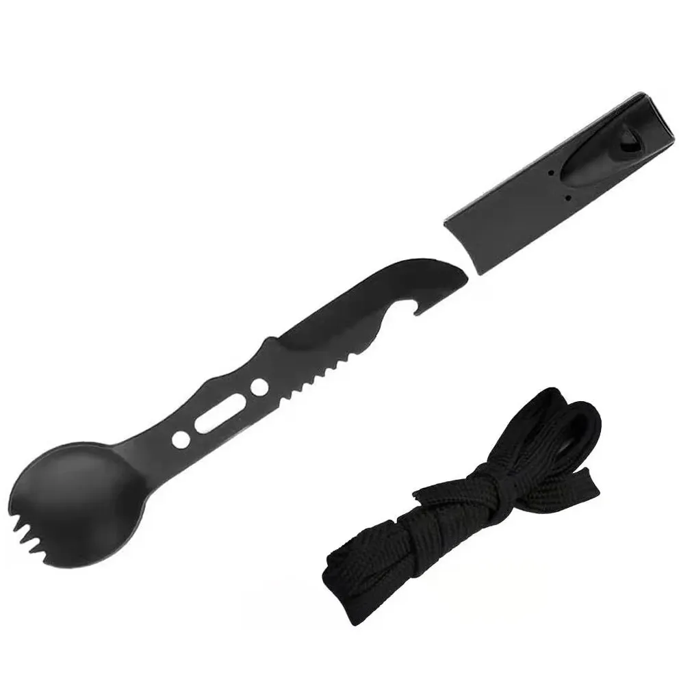 Stainless Steel Portable Multi-Function Camping Tableware Set