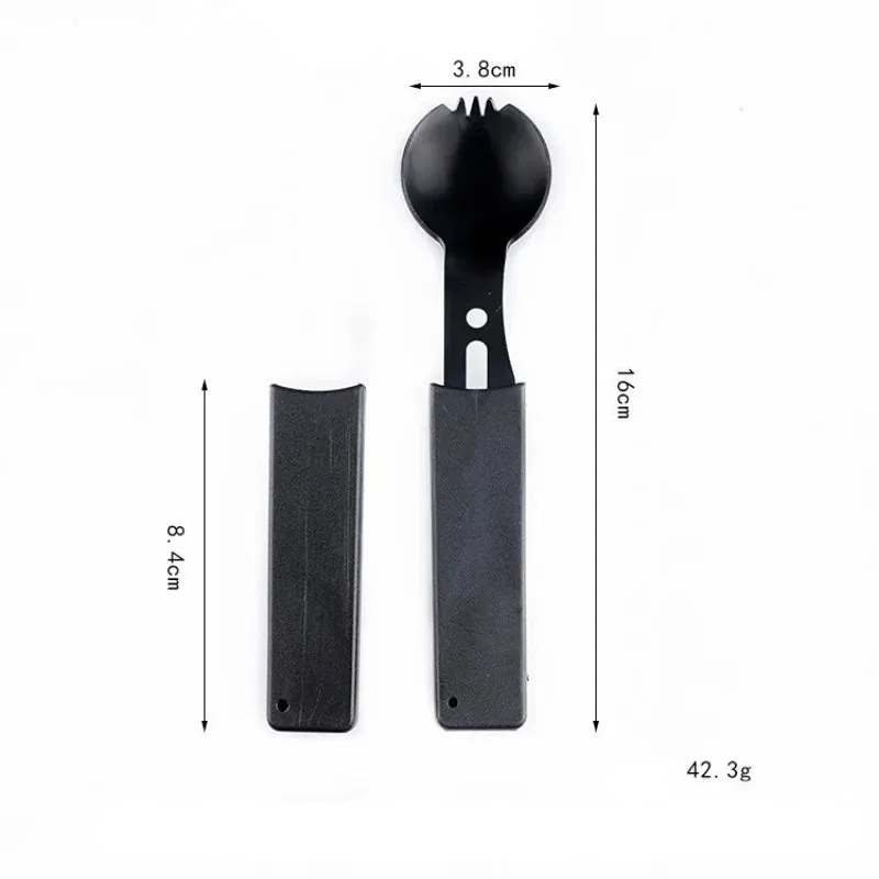 Stainless Steel Portable Multi-Function Camping Tableware Set
