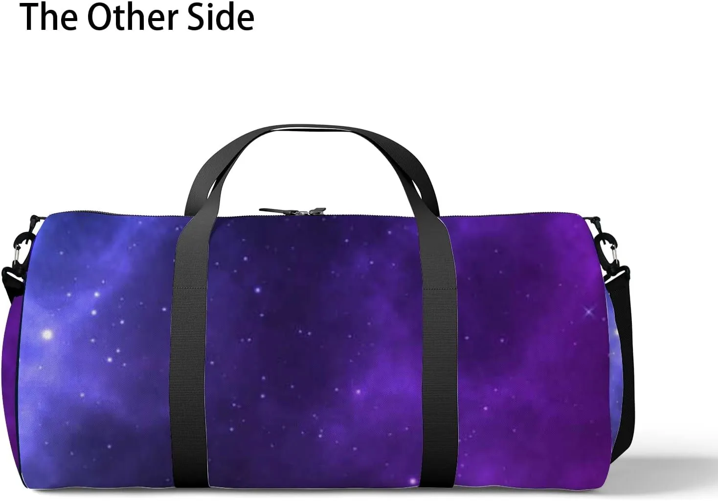 Starry Sky Realistic Nebula Shining Stars Sports Bag Tote Bag Waterproof Gym Bag with Shoulder Strap Zipper 2 Side Pockets for Men and Women, Travel and Storage Shoulder Bag.