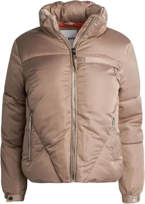Steve Madden Women's Cropped Puffer Jacket - Quilted Winter Coat with Packable Hood - Cozy Outerwear Jacket for Women (S-XL)