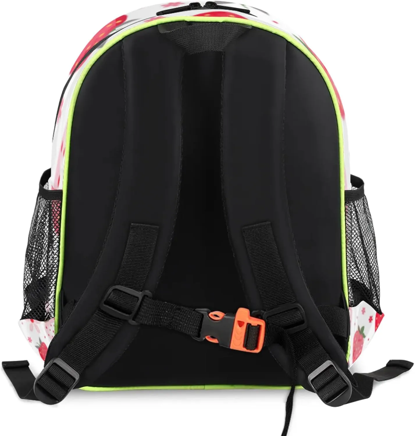 Strawberry Theme Custom Backpack with Name Cute Personalized Small Shoulder Bag Waterproof Travel Casual Backpack with Chest Strap 14.2in