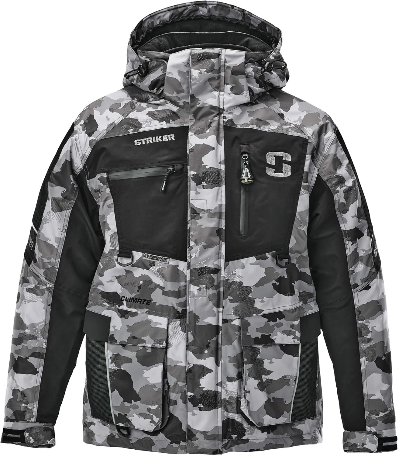 Striker Men’s Climate 3-in-1 Insulated, Waterproof Ice Fishing Jacket with Sureflote Flotation Technology