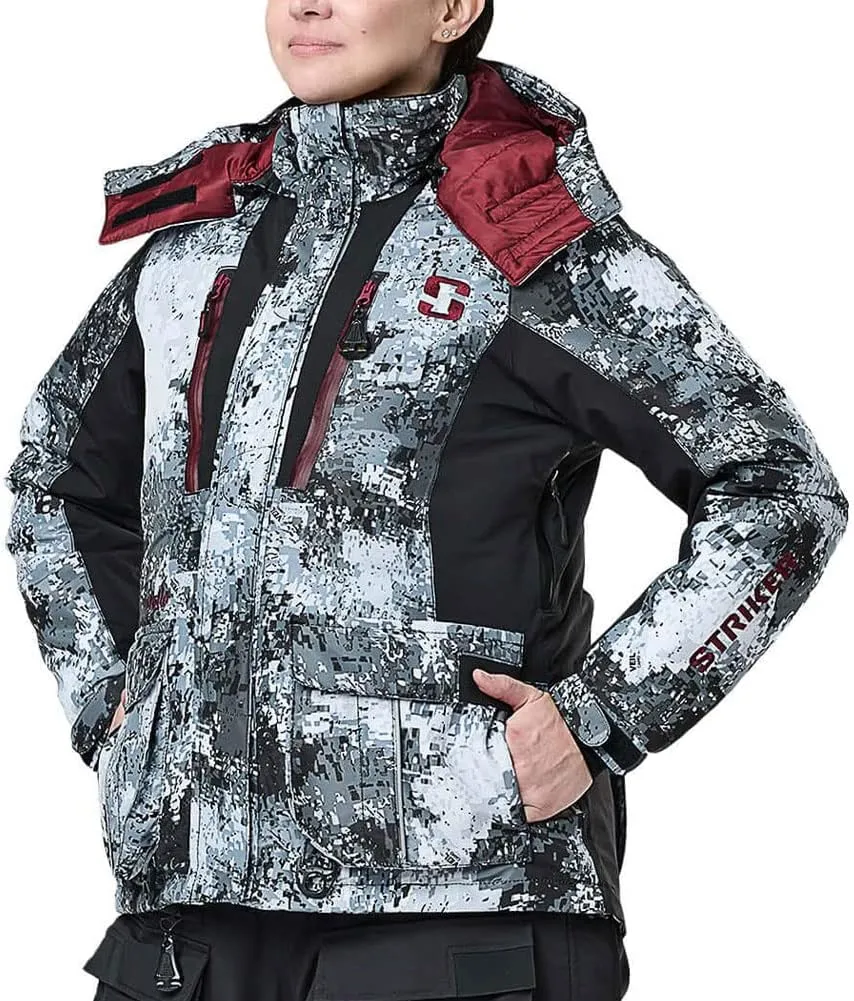Striker Women's Stella Durable Windproof Water-Resistant Insulated Outdoor Ice Fishing Jacket with Removable Hood