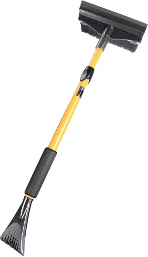 SubZero 3610XM 36" T-Head Extender Snowbroom with Integrated Squeegee Head and Ice Scraper (Colors may vary)