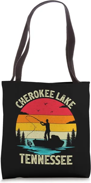 Summer Vacation Fishing Vintage Tennessee Cherokee Lake Tote Bag