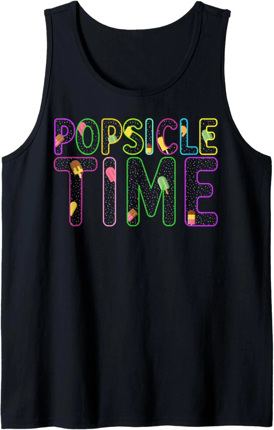 Summer Vacation Swee Food Cold Ice Cream Popsicle Time Tank Top