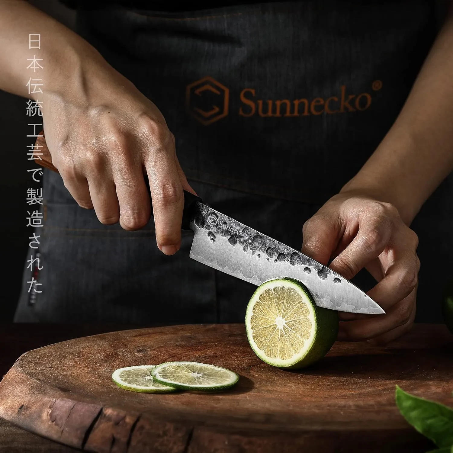 Sunnecko Kitchen Knife Sharp, Paring Knife 5.5 Inch Carbon Steel Fruit Knife 3-Layered 9CR18MOV, Rosewood Handle Gift Box
