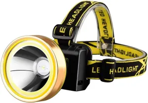 Super Bright LED Headlamp Flashlight - Brightest Spotlight Headlight - Zoomable Tiltable Adjustable - Camping Hiking Caving Hunting Fishing Head Light