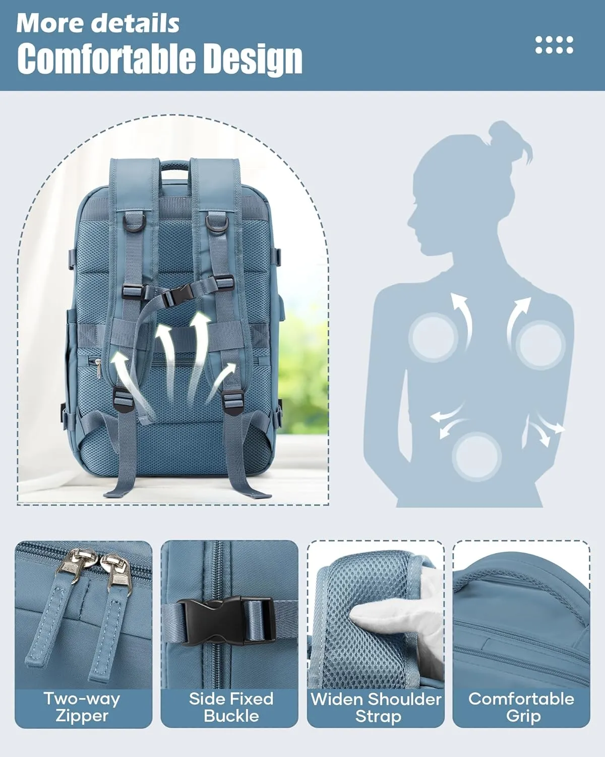 suradar Vacpack Backpack with Vacuum Seal Backpack Travel Airback Backpack with Pump Laptop Compression Backpacks