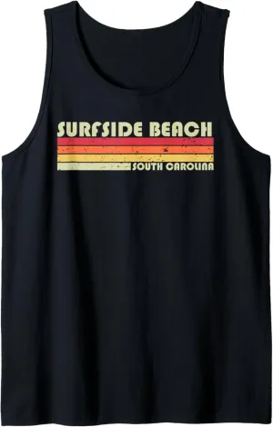 SURFSIDE BEACH SC SOUTH CAROLINA Funny City Home Gift Retro Tank Top