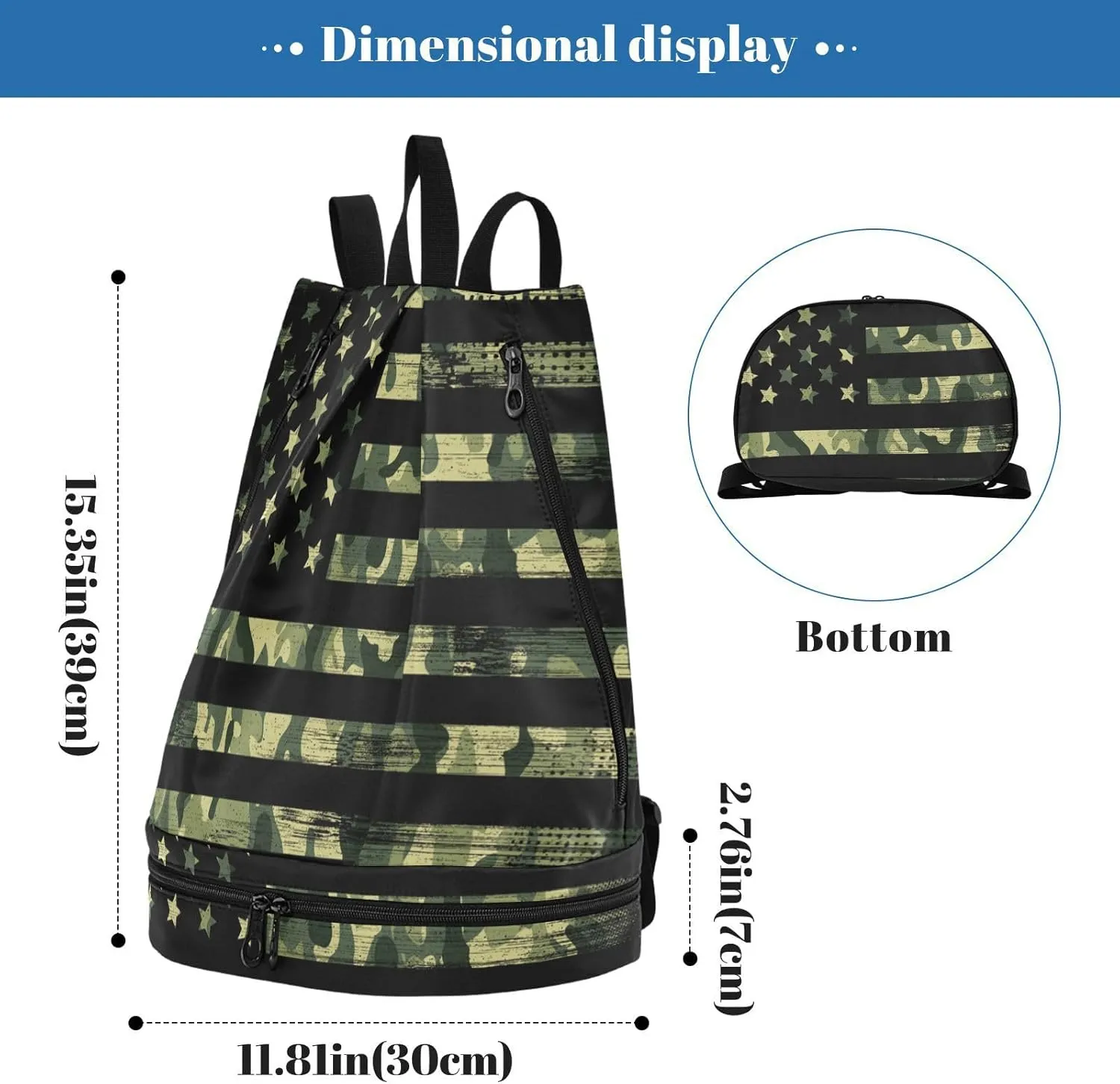 Swim Bag Gym Bag for Women Men, Sea Turtle Turquoise Shell Beach Backpack for Swimming Gym