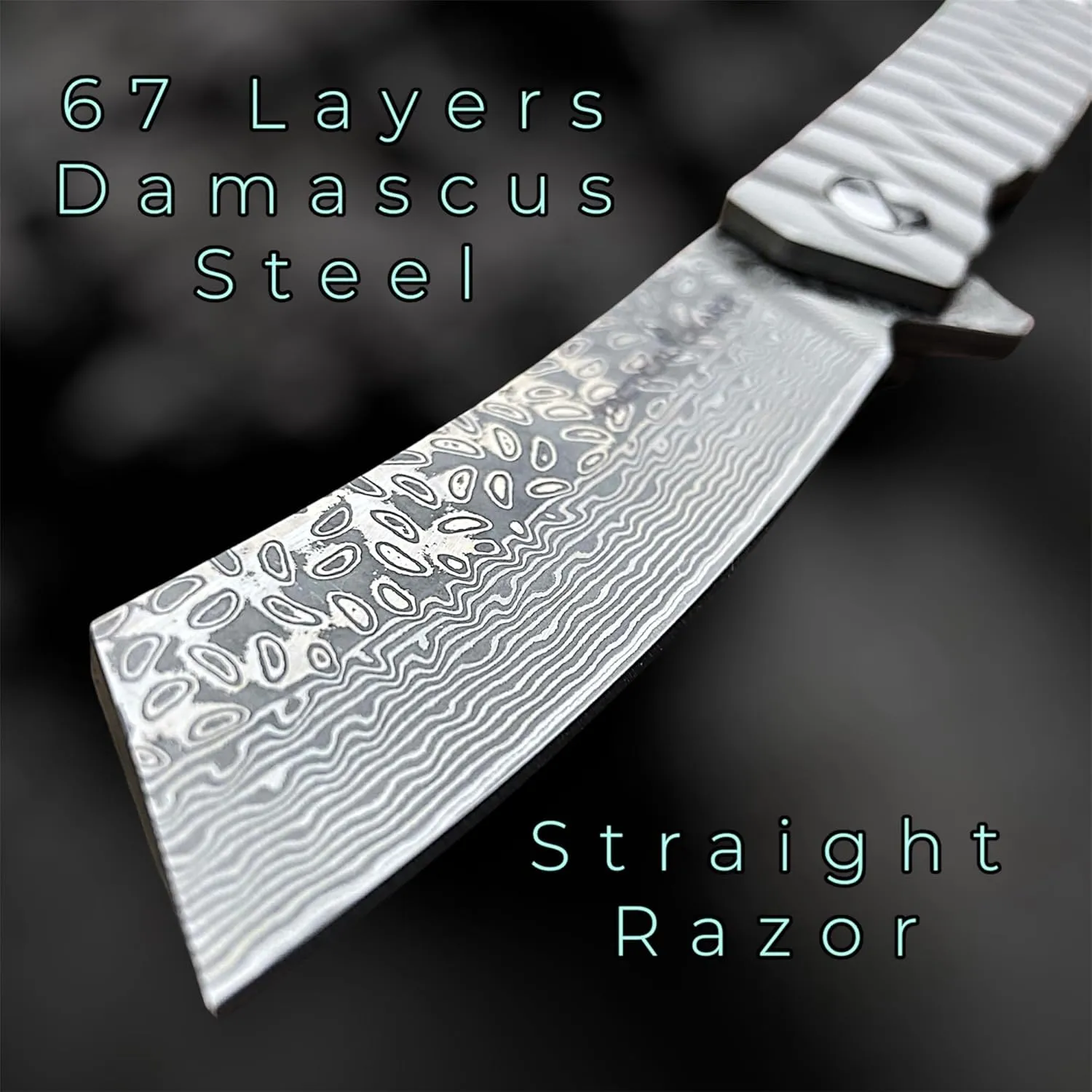 TACTICAL GEARZ Damascus Pocket Knife for EDC, Solid Tc4 Titanium Handle, Multi-Layered Damascus Steel VG10 Blade, Includes Sheath (Silver XS)