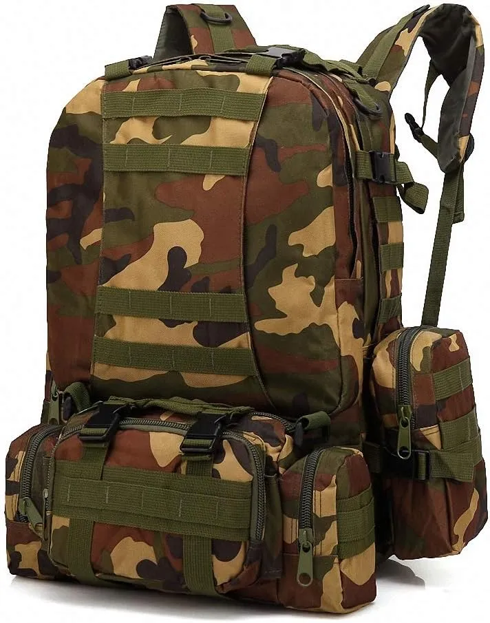 Tactical Pack Backpack Army Waterproof Bug Out Bag Outdoor Hiking Multicolor