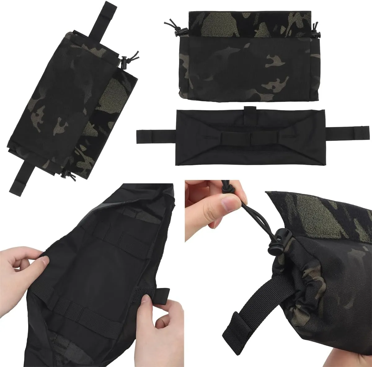 Tactical Roll Up Dump Packet Trauma Pouch IFAK First Aid Kit Bag Everyday Carry Medical Storage Pocket for MOLLE Chest Rigs