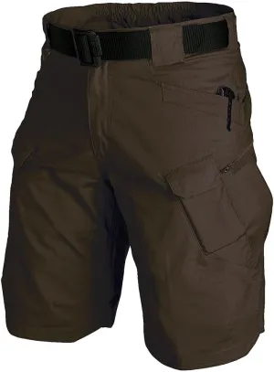 Tactical Work Shorts for Men Outdoor Casual Military Combat Hiking Cargo Shorts with Multi-Pocket (No Belt)