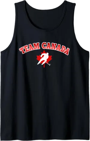 Team Canada Pride Vacation Travel Sports Hockey Player Gift Tank Top