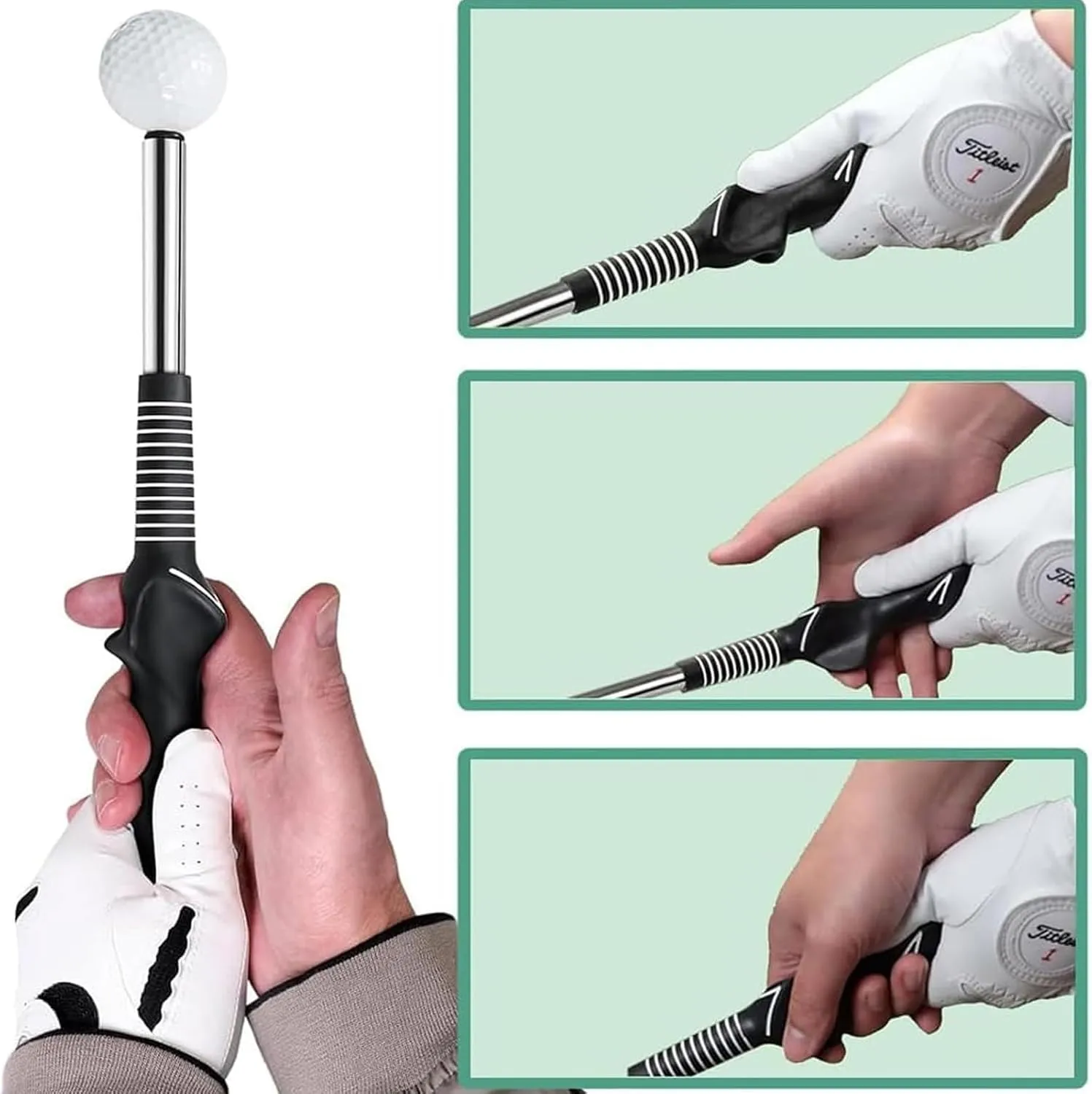 Telescopic Club, Retractable Golf Swing Training Aid, Gloryboom Golf, Gloryboom Telescopic Club, with Click Feedback, Strength & Tempo Training, for Right & Left-Handed Golfers